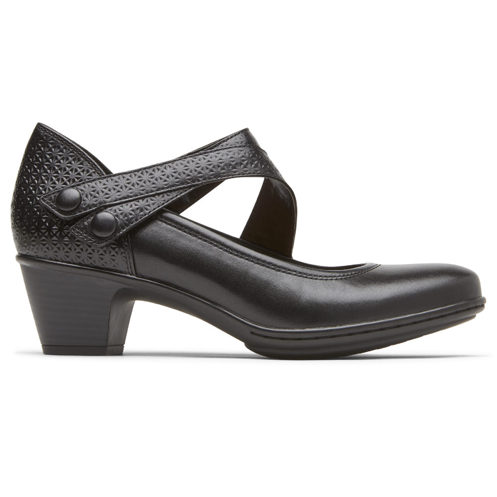 Cunhas Rockport Mulher Pretas - Cobb Hill Kailyn Asymmetrical Mary Jane - 89674PYRI